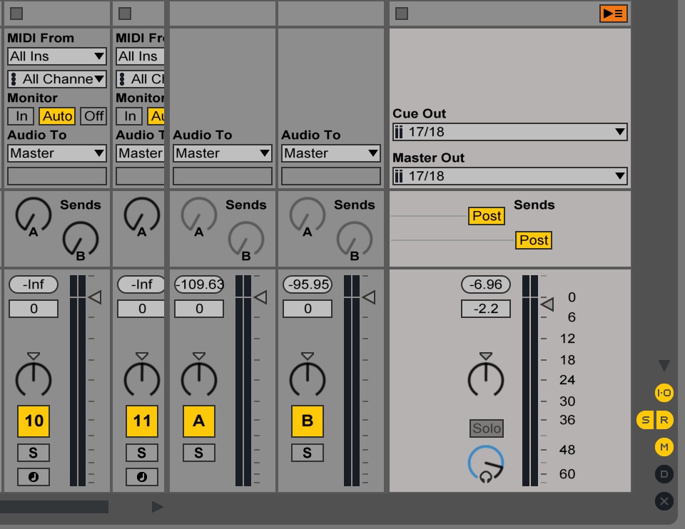 Ableton Master Secion io